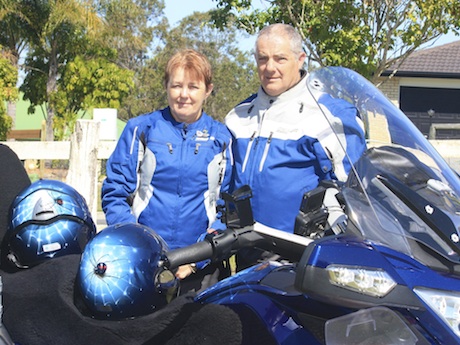 John and Rose England's patriotic Can-Am Spyder and trailer