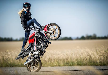 stunt riding couple Martin Krátký and his girlfriend Katka