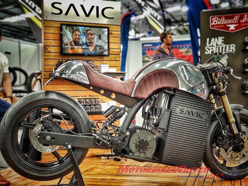 Dennis Savic with electric Cafe racer motorcycle orders