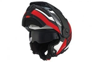 Schuberth E1 Motorcycle Helmet Red Open