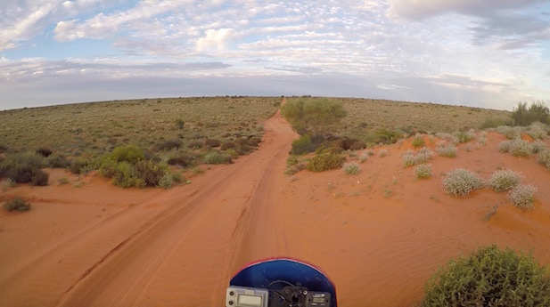 Trevor Wilson in the Simpson Desert - Australia Day