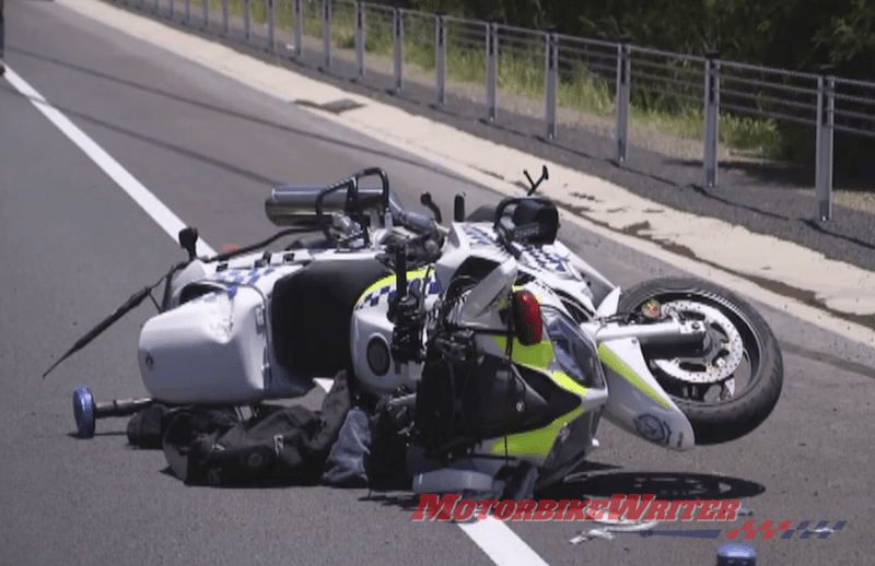 Cop injured under new speed rule crash police emergency 40km/h