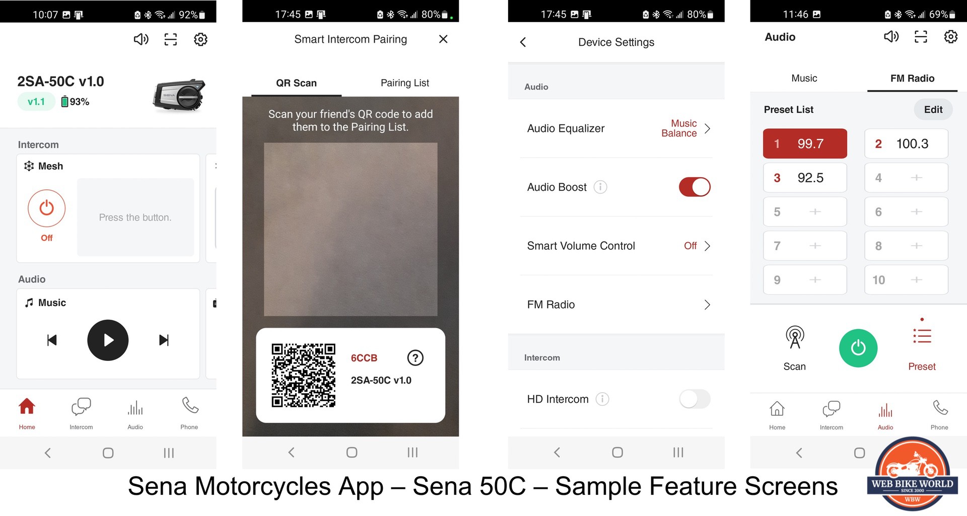 Another screenshot of the Sena App