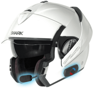 Shark Evoline Series 3 Motorcycle Helmet White with bluetooth