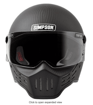 Simpson M30 Bandit DOT Satin Carbon Fiber Motorcycle Helmet