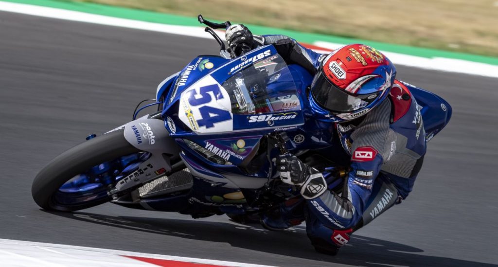 a rider for Team Yamaha, affiliated with the VR46 Rider's Academy