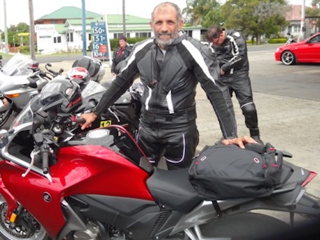 Flying instructor and motorcyclist Peter Callil speed