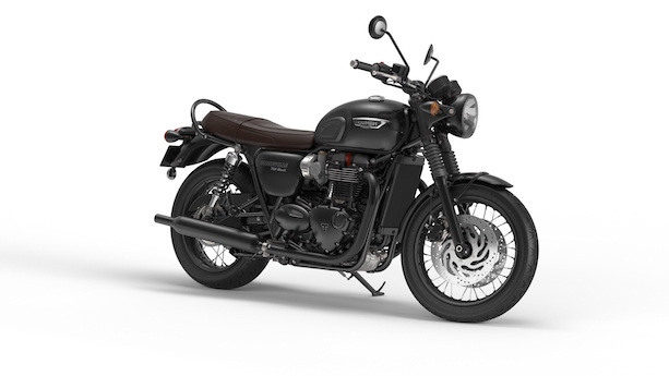 Triumph Bonneville T120 Black Jet Black Front Quarter