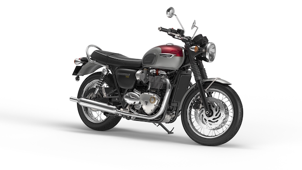 Triumph Bonneville T120 Cranberry Red Aluminium Silver Fr Qtr