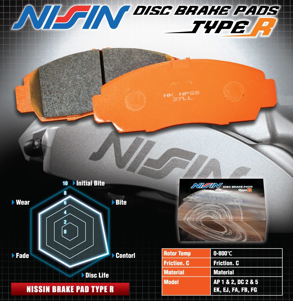 Nissin Racing Type R brake pads for supersport racing