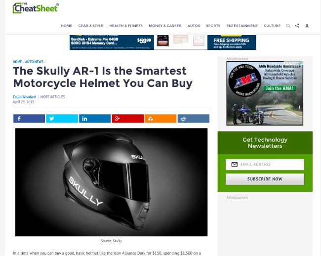 The Skully AR 1 Is the Smartest Motorcycle Helmet You Can Buy