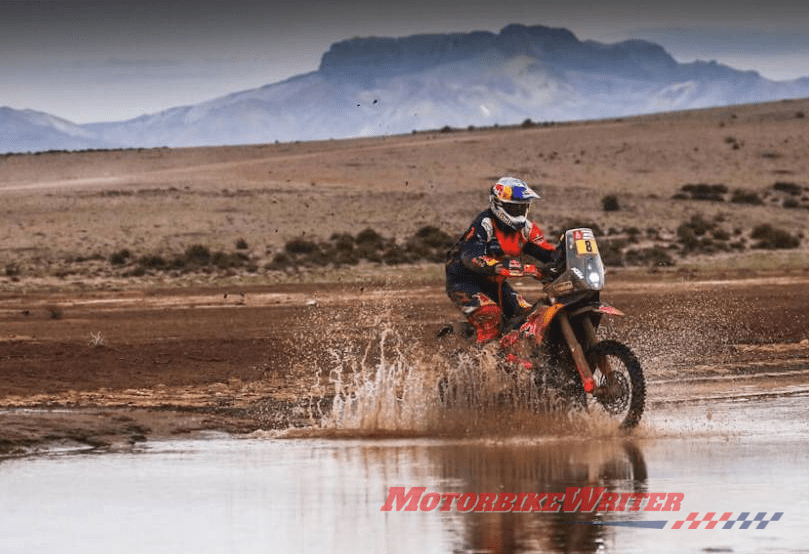 Toby Price Dakar Rally shattered