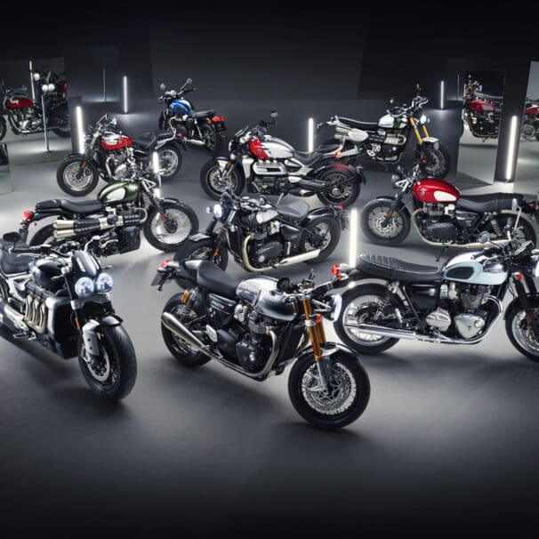Triumph's chrome collection, which has just hit dealerships. Media sourced from Triumph.
