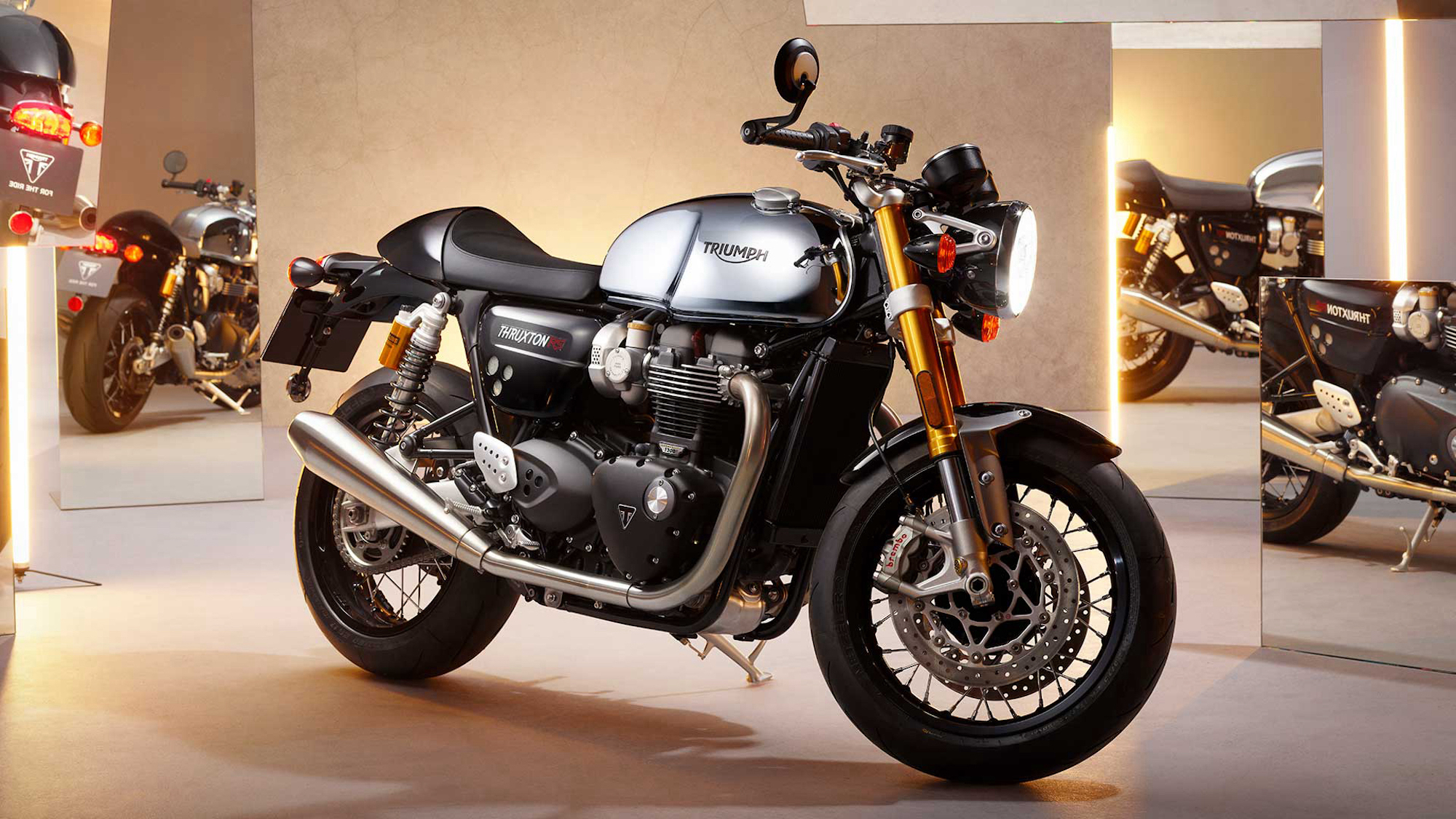 Triumph's chrome collection, which has just hit dealerships. Media sourced from Triumph.