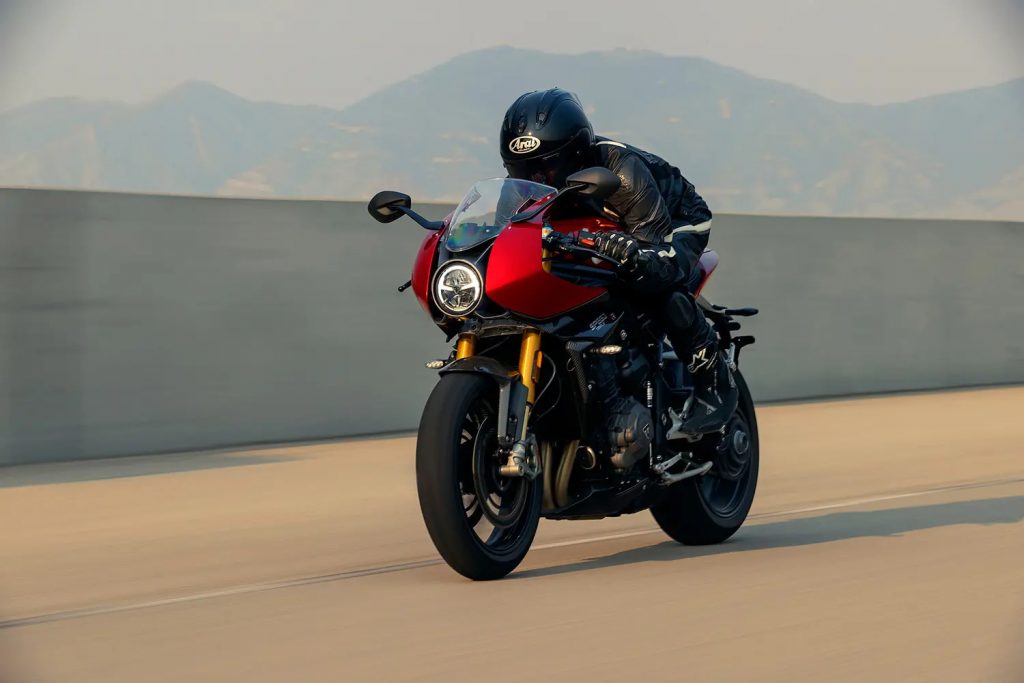 A front view of the Triumph Speed Triple RR
