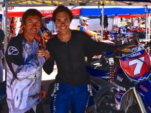 Troy Bayliss and Chris Vermeulen at the Try Bayliss Classic
