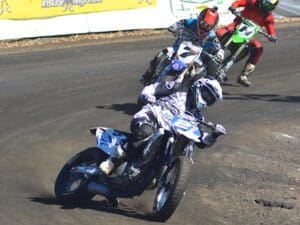 Troy Bayliss leads the pack at the Troy Bayliss Classic