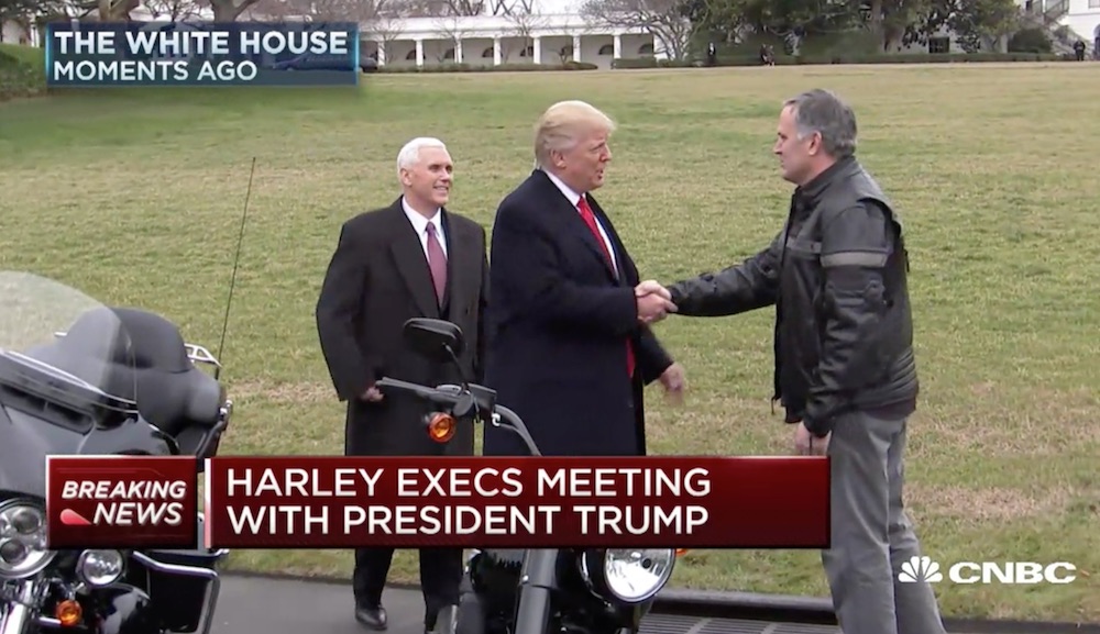 Harley-Davidson execs meet President Trump taxes