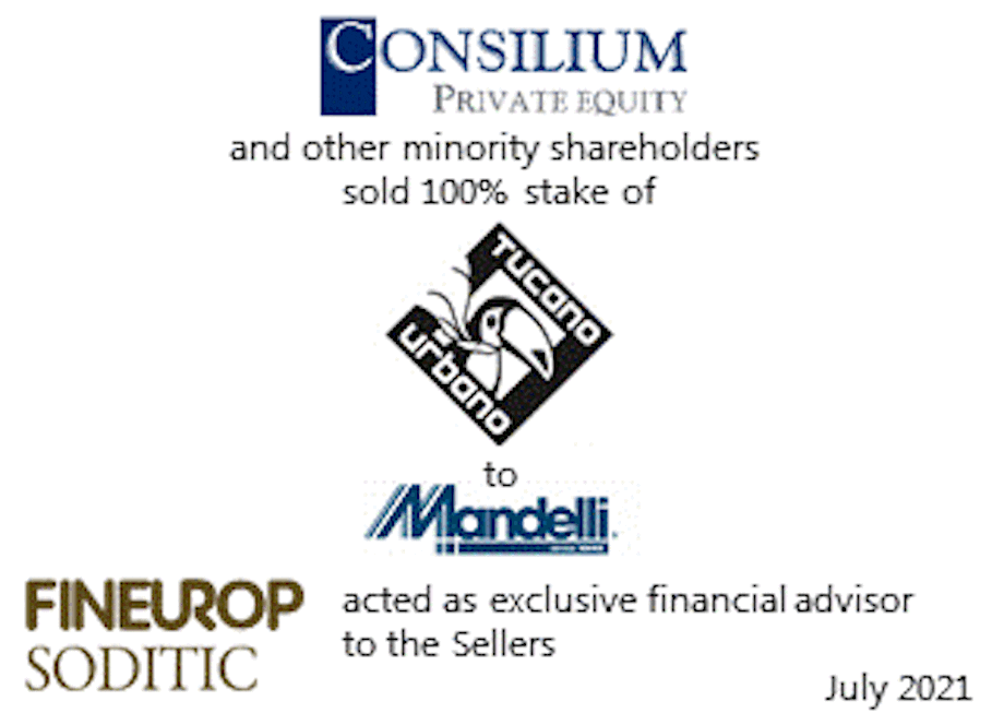 A blurb from Fineurop Soditic: Fineurope Soditic acted as exclusive financial advisor to Consilium SGR in the sale of Tucano Urbano S.r.l. to Mandelli S.r.l.  Based in the outskirts of Milan and established in 1999, Tucano Urbano is a leading player in the clothing and accessories sector for motorcycles and scooters in Italy, with an expected 2021 turnover exceeding Euro 15 million.  Its product offer includes weather protection systems, clothing, gloves, rain gear, helmets and other accessories mainly dedicated to urban motorcyclists.  Tucano Urbano serves over 1,000 customers, with a consolidated presence on the Italian market and on the main European markets including France, Spain and UK.  Mandelli is part of a Group founded in 1945 and based in Carate Brianza (MB). The Group is active in the two-wheeler sector and operates in the European market as a manufacturer of bicycles and accessories under the Brera brand as well as clothing and accessories for motorcyclists.  The Group employs around 250 people and expects to post consolidated revenues of over Euro 60 million with an EBITDA margin of around 12%.  Mandelli and Tucano Urbano complement each other in their respective competences. The synergies between the companies will allow the Group to achieve a solid path of growth and further consolidation on the reference markets.