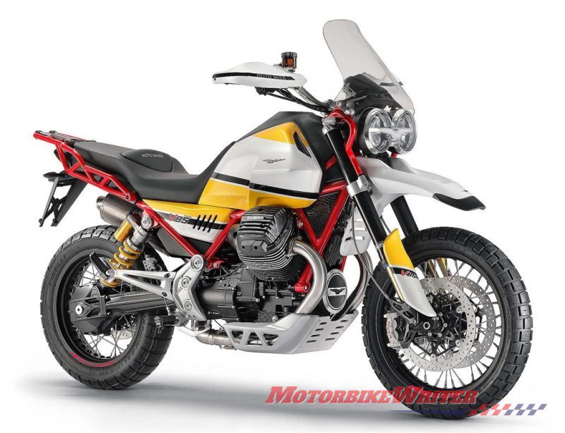 Moto Guzzi V85 scrambler concept factory moto guzzi factory sporty