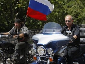 Valdimir Putin on his Harley Ultra