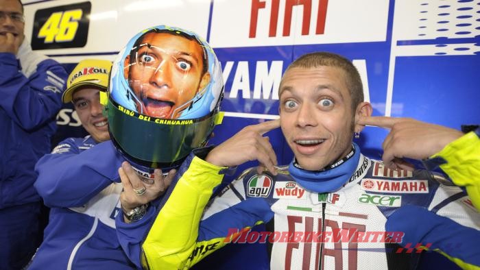 Valentino Rossi Mugello AGV helmet open