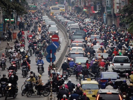 Vietnam traffic - electric bikes