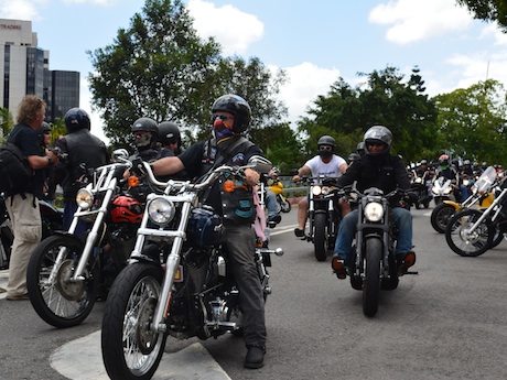 Riders at VLAD protest rally