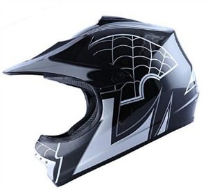 WOW Youth Kids Motocross BMX MX ATV Dirt Bike Helmet Spider Black