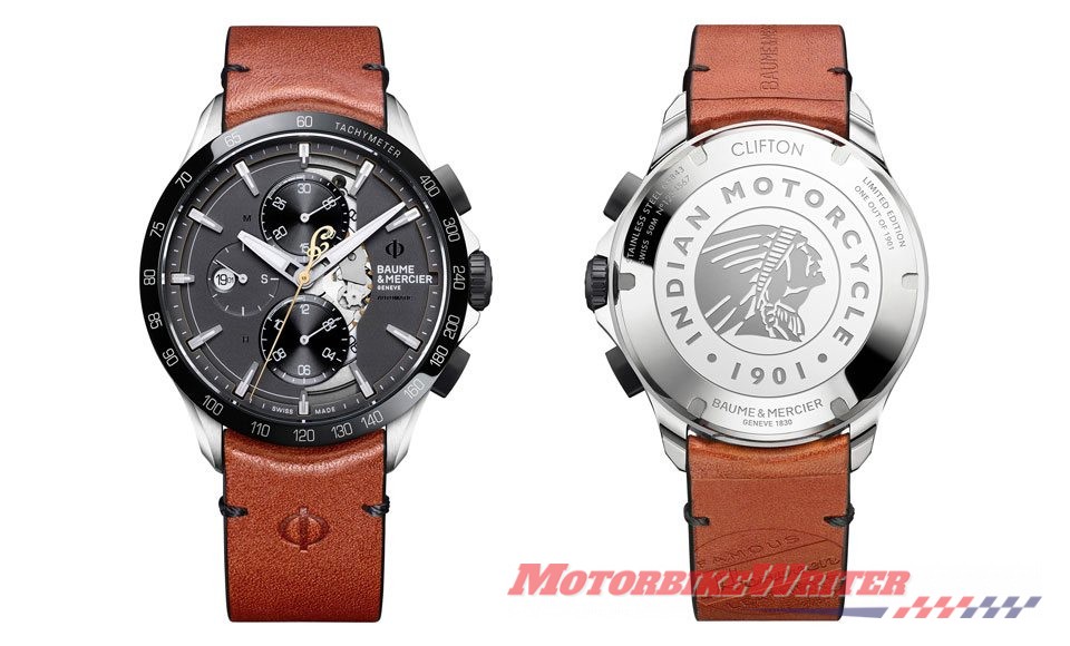 Swiss Indian Motorcycle watches by Baume and Mercier