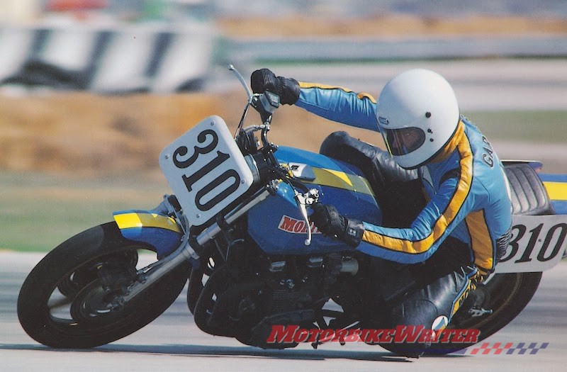 Wayne Gardner at Daytona in 1981 aboard a Kawasaki Moriwaki