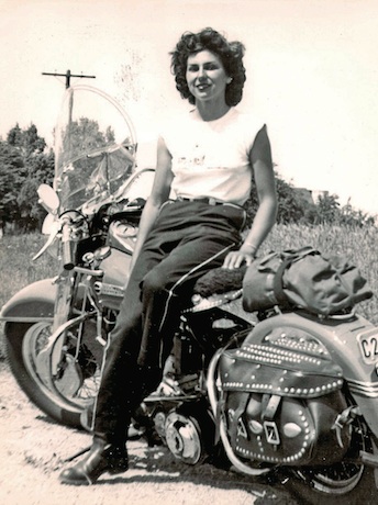 Gloria in her 20s Sturgis Motorcycle Rally