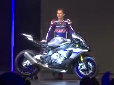 Jorge Lorenzo with Yamaha R1M damon