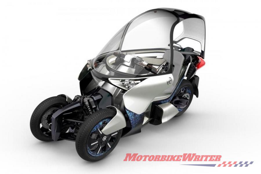 Yamaha has filed yet another patent for yet another leaning trike, this time with a hybrid powertrain. lean