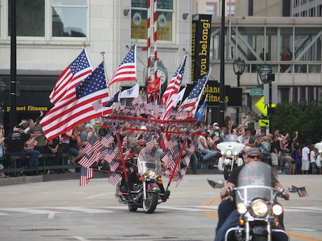 Yank motorcycle riders