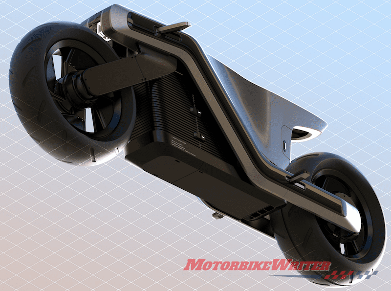 Z electric motorcycle concept drawing