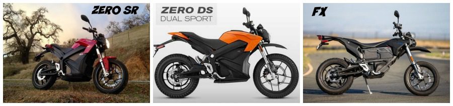Zero Motorcycle SR DS and FX