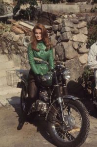 Ann Margret on Triumph Bonneville