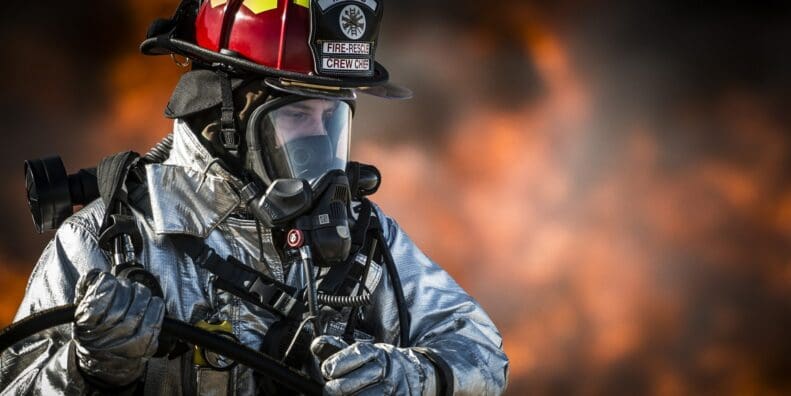 A firefighter on the job. Media sourced from HuntsvilleFireandRescue.