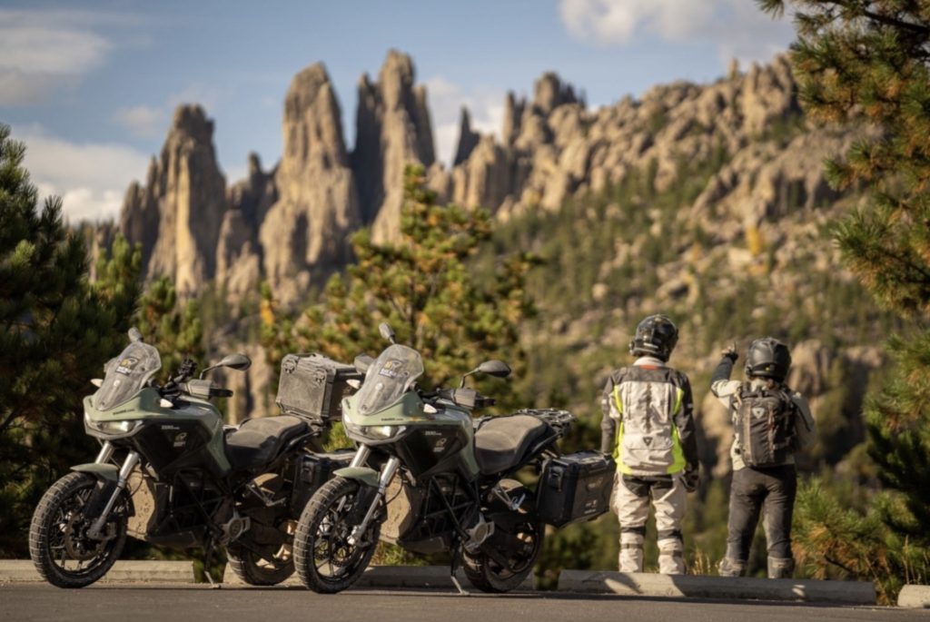 A motorcyclist enjoying the vitamin D on a rural route recommended by the nonprofit organization known as Backcountry Discovery Routes. Media sourced from BDR's press release.