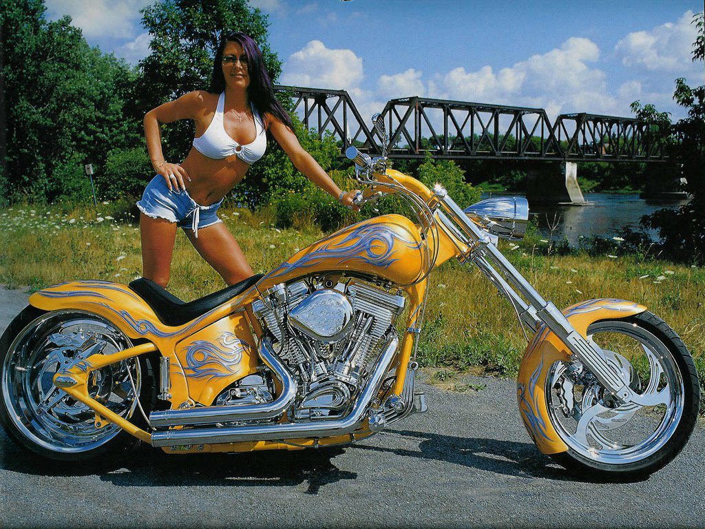 Hot Girls With Harley Davidson Wallpapers