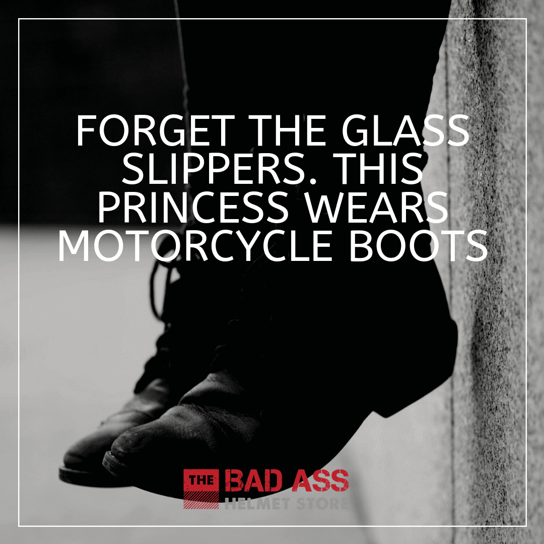 Forget the glass slippers. this princess wears motorcycle boots