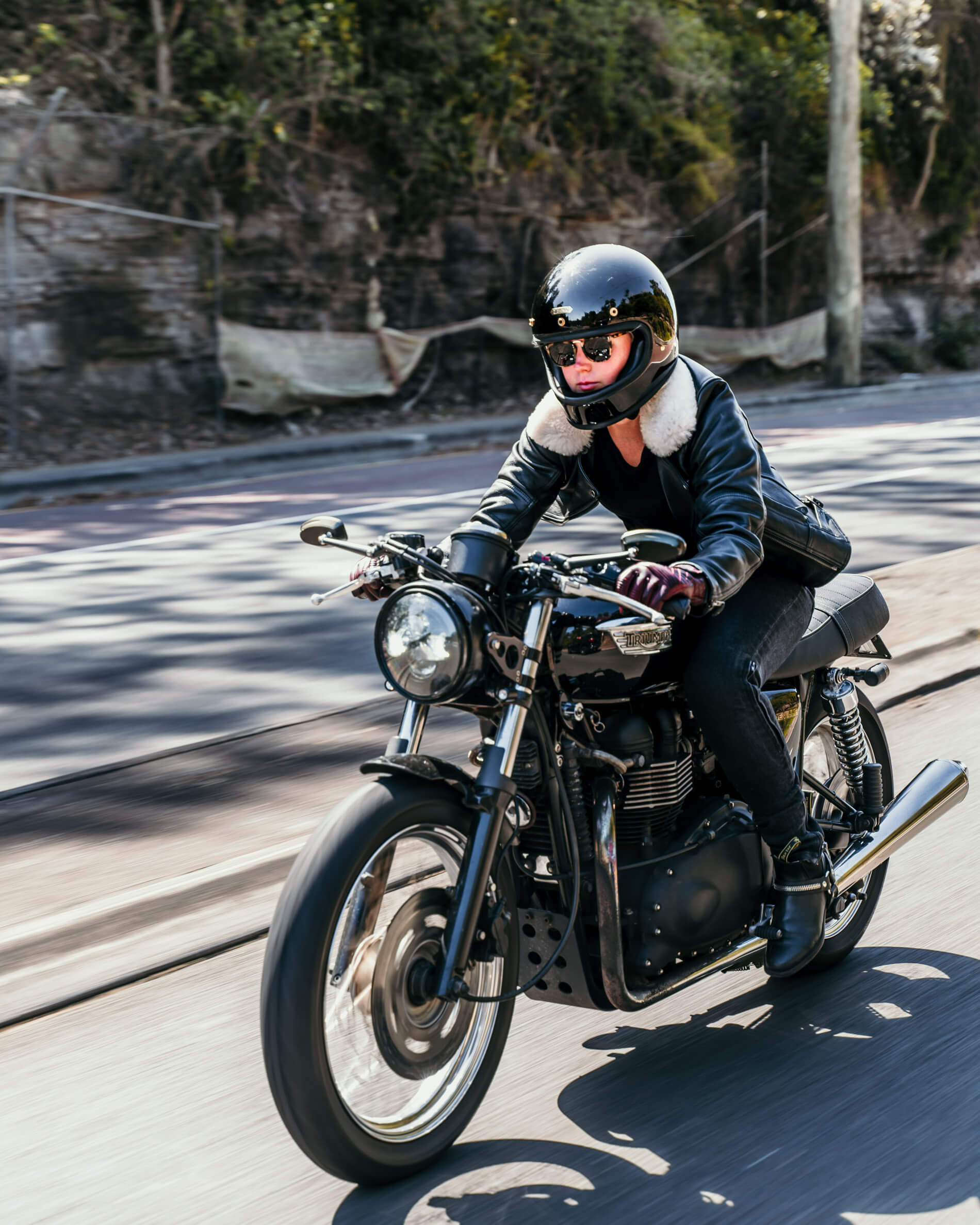 blackbird moto wear fly by night jacket on the road