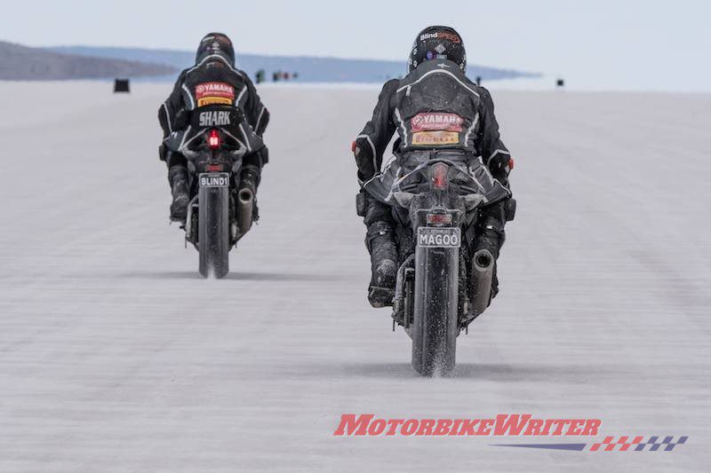 Blind Aussie rider Ben Felten is this weekend going for the Guinness World Record of 265.33km/h (164.87mph) for a blind rider at the World Speed Trials at Lake Gairdner.