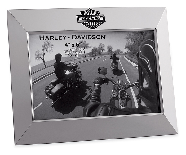 Chrome Bar & Shield Logo Frame