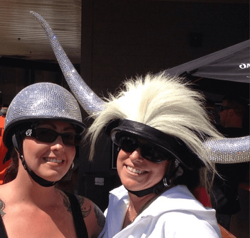 crystal bling helmet with horns