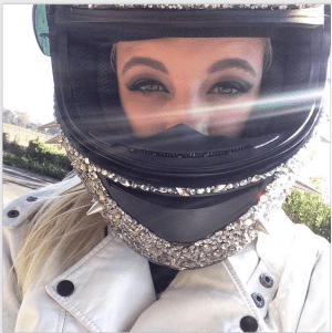 crystal bling helmet with spikes female rider