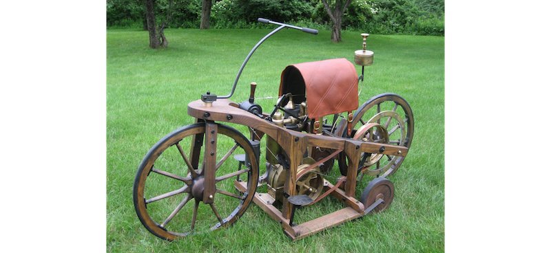 Reitwagen wooden motorcycle replica