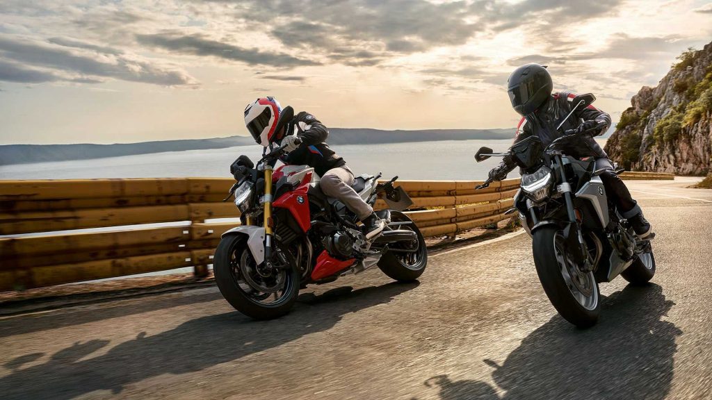 A view of riders enjoying a trip on the twisties