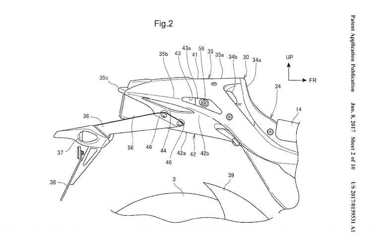 Honda patent - Comeback for under-seat exhausts?